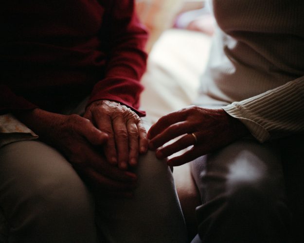 Zgornja Bela, 2025. My mother sitting next to her mother. Together with her brother, they are now experiencing their parent’s dementia for the second time. This time, they have taken their mother’s role as primary caretakers.